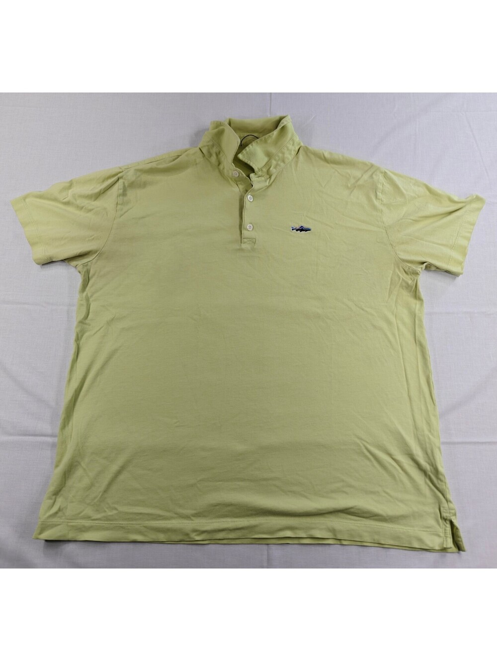 Patagonia Men's Large Yellow Short Sleeve Polo Shirt